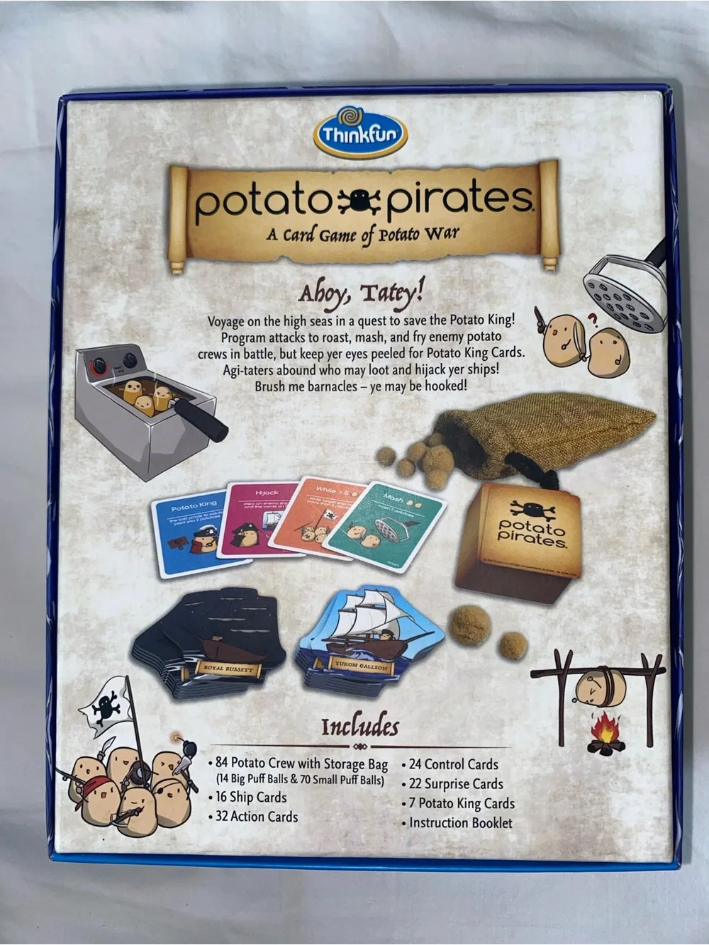 Think! Potato Pirates Card Game - Blue and Tan Artwork